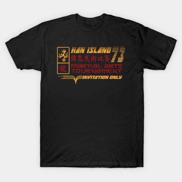 han island bruce lee T-Shirt by akhirnya pattern